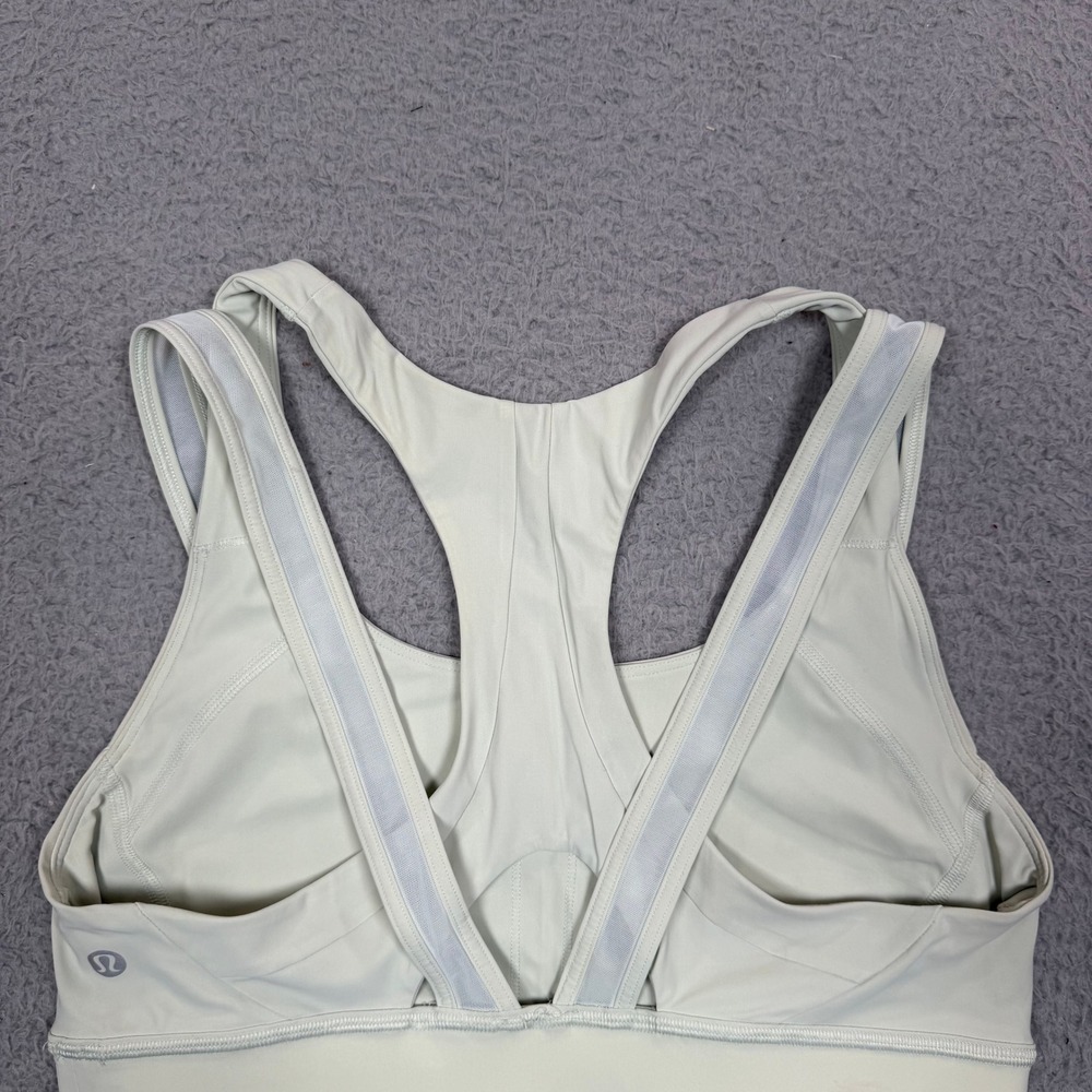 Lululemon Mint Green Multi Strap Racerback Sports Bra Size 8 W2BSJS - Picture 4 of 9
